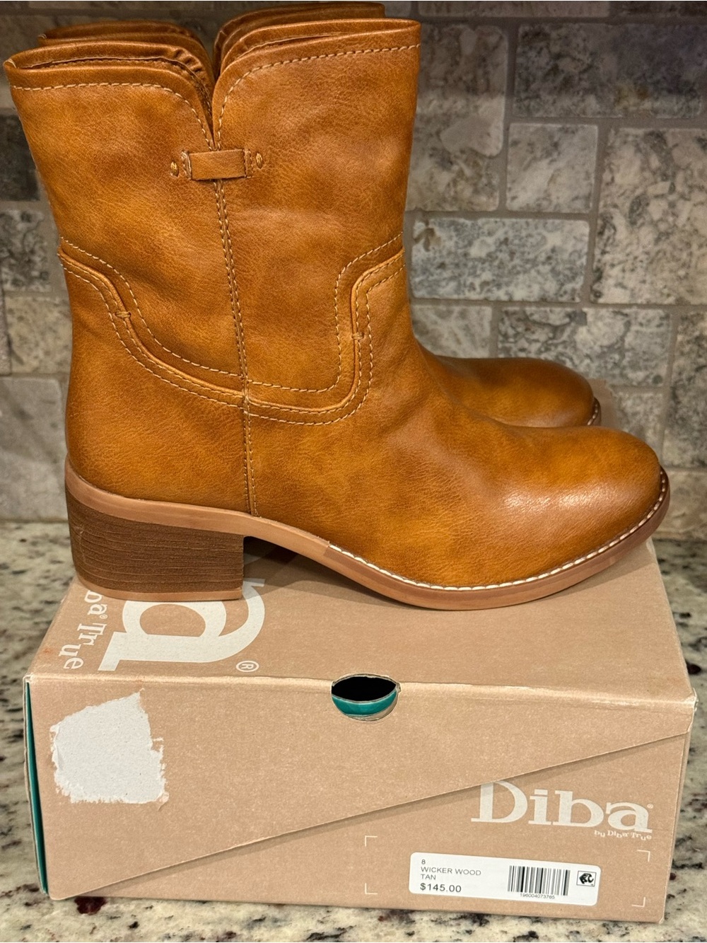 NIB Diba True Wicker Wood Western Booties